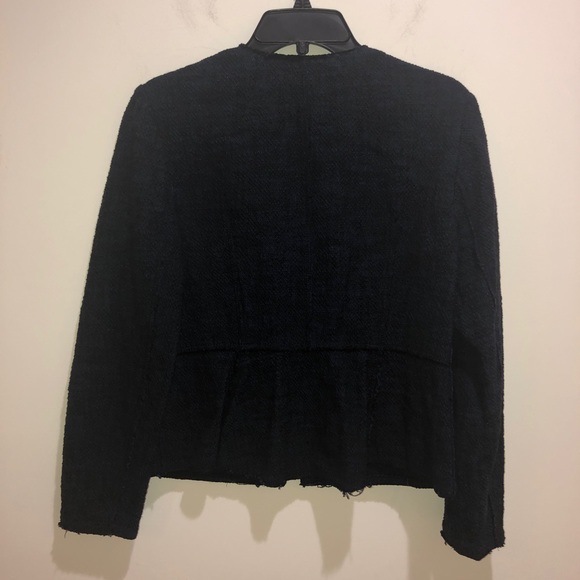 Rebecca Taylor Size 10 Blue Zip Front Blazer - Picture 5 of 8